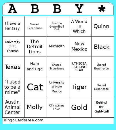 Abby_2025 Bingo