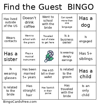 Abigaylw Wedding Shower Bingo Card