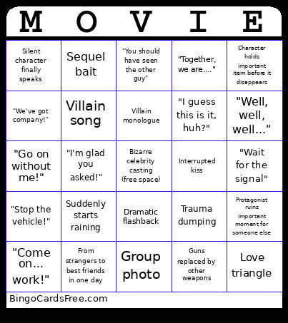 Absolute Cinema Bingo Card
