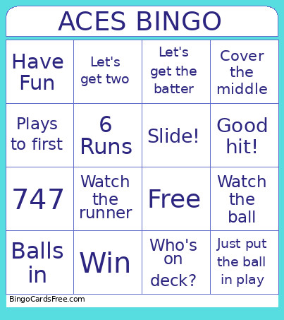 Aces Bingo Card