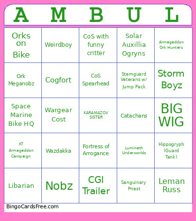 AdeptiCon Reveal 2026 Bingo Card