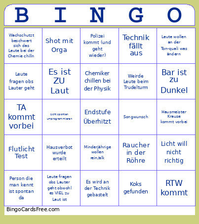 ADL Bingo Card