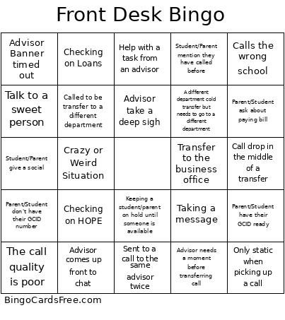 Advisor Bingo