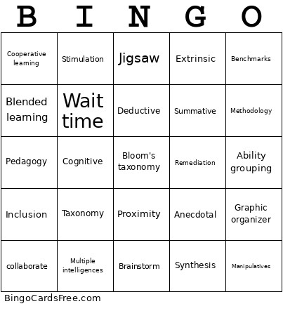 AEA Bingo Card