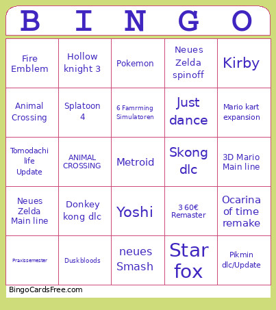 Afaqw Bingo Card