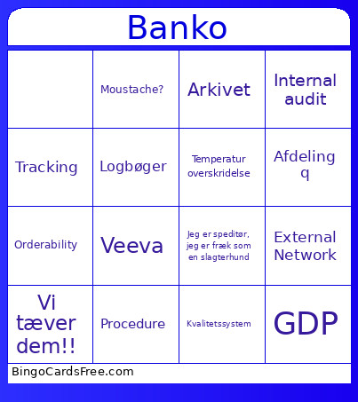 Afdeling Q_1 Bingo Card