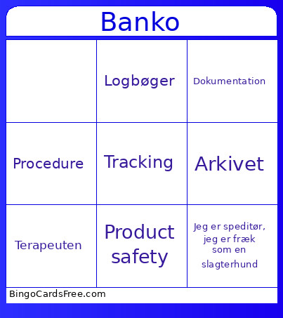 Afdeling Q Bingo Card