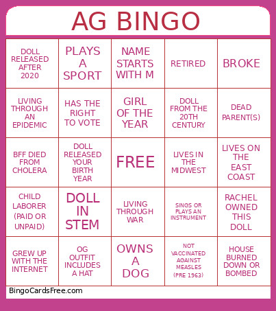 AG Bingo Card