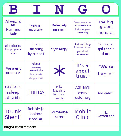 AGM Bingo Card