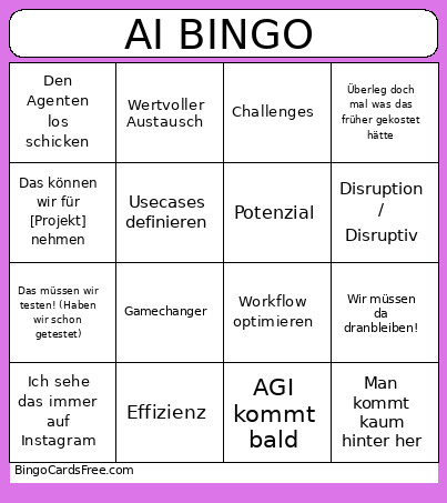 AI 2 Bingo Card