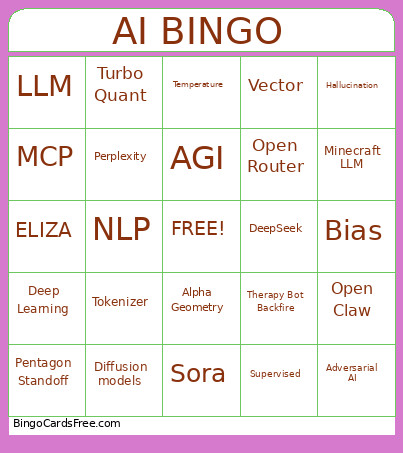 AI Bingo Card