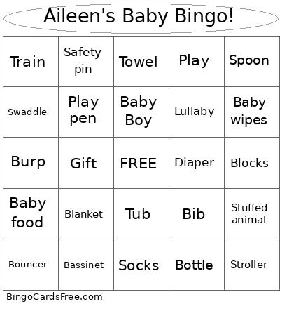 Aileen's Baby Bingo!