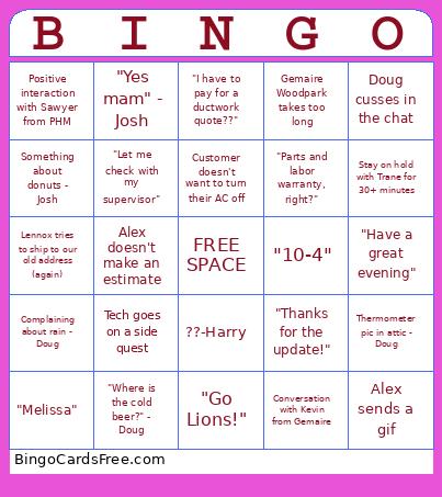 Air72 Bingo