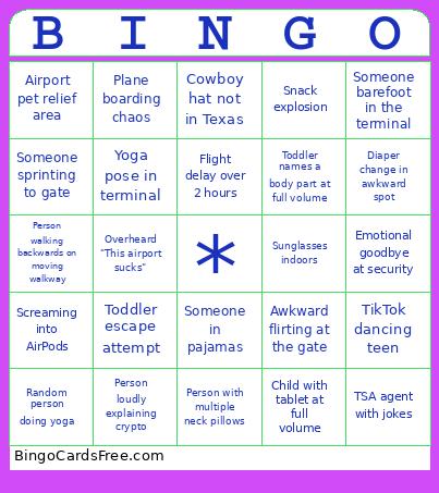 Airport Bingo