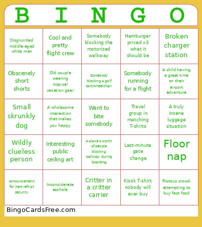 Airport bingo!