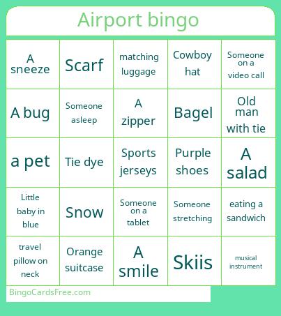 Airport bingo lolz