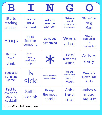 Alec Behaviour Bingo Card