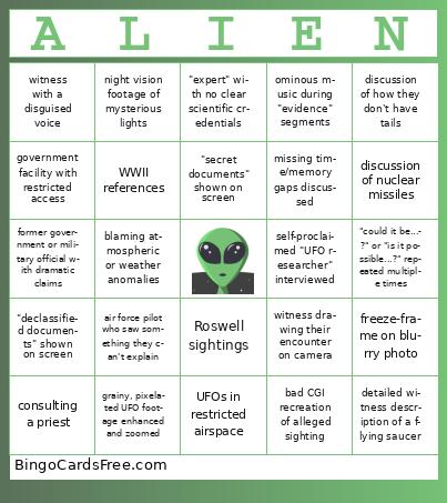 Alien Bingo