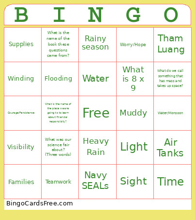 All 13: Chapters 8-9 Bingo Card