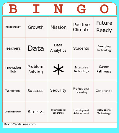 All Hands Bingo Card