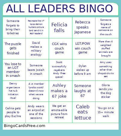 ALL LEADERS Bingo Card