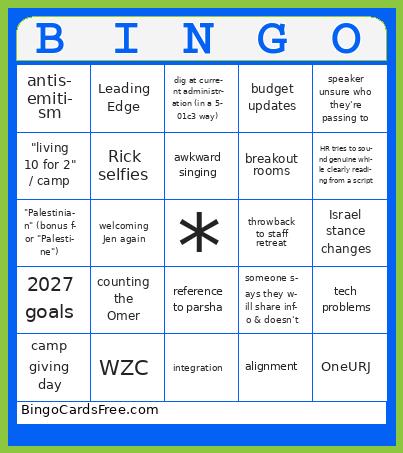 All staff meeting 5/14 Bingo