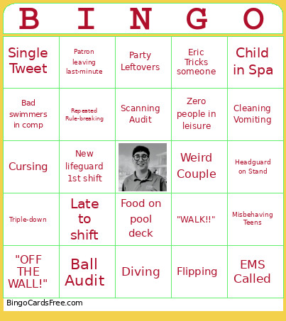 Allen_lifeguard_ Bingo Card
