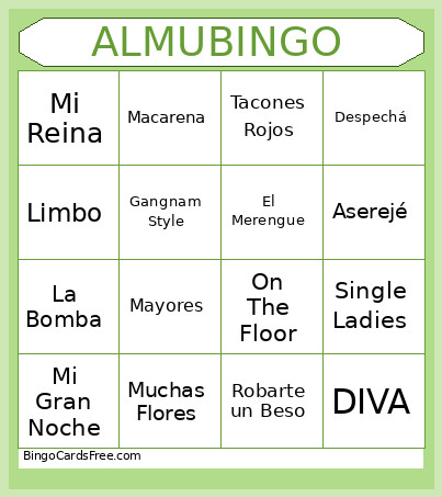 🎶 ALMU MUSICAL 🎶 Bingo Card