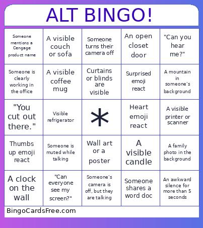 ALT BINGO!