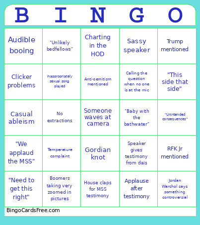 AMA HOD 2026 Bingo Card