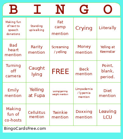 Amber-Lynn Bingo Card