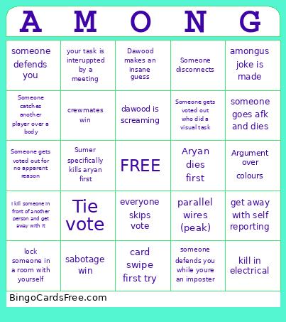 amongud Bingo