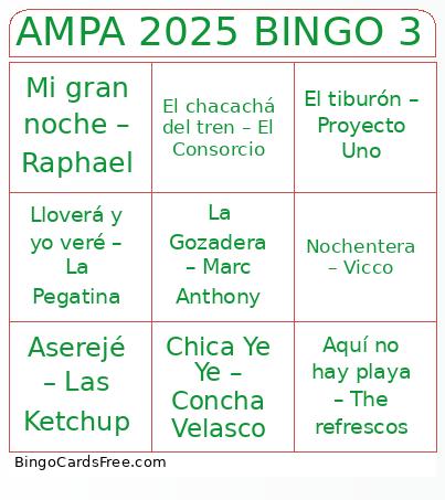 AMPA 2025 BINGO 3