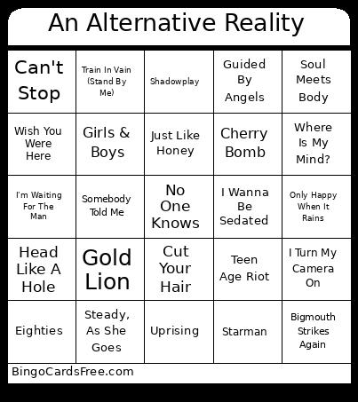 An Alternative Reality Bingo