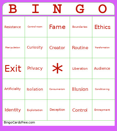 Analytical Words Bingo Card