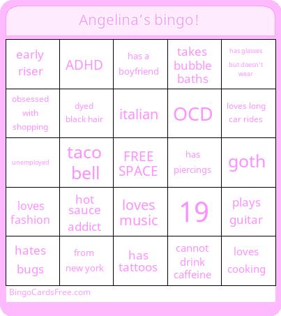 Angelina’s bingo!