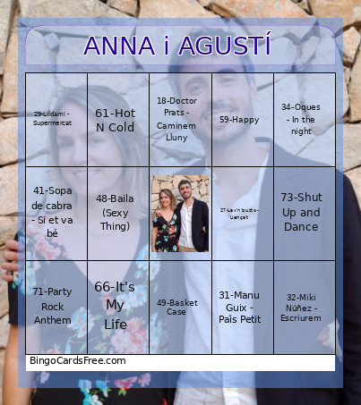 ANNA I AGUSTÍ Bingo Card