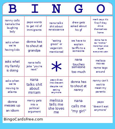 anne thanksgiving 2024 Bingo