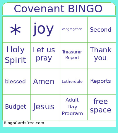 Annual Meeting Bingo Card