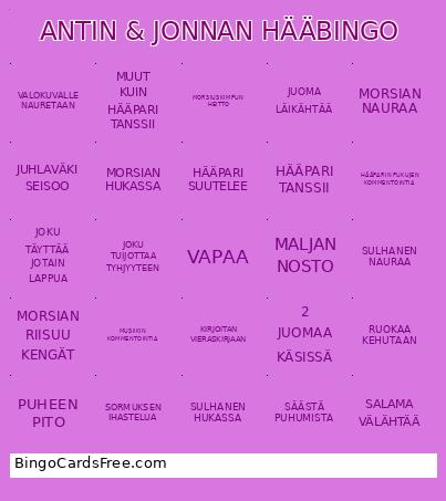 ANTIN & JONNAN HÄÄBINGO
