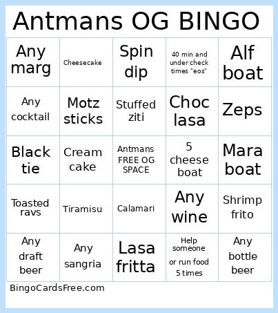 Antmans OG bingo