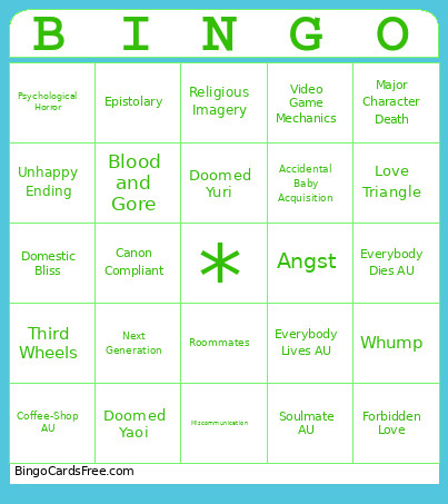 Ao3 Tags General Bingo Card