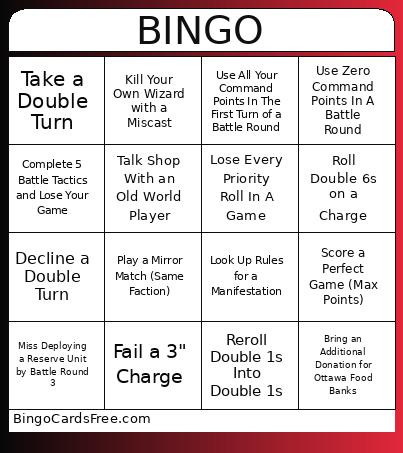 AoS Bingo Card
