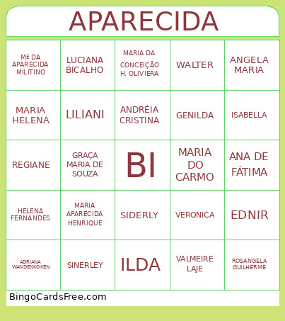 APARECIDA Bingo Card 3