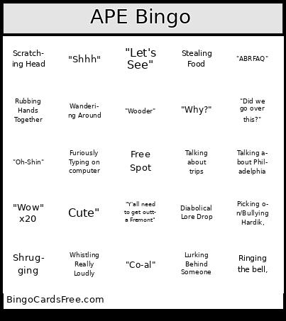 APES Bingo Cards Free Pdf Printable Game, Title: APE Bingo