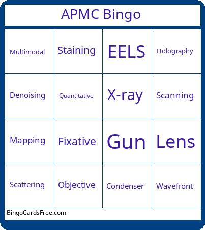 APMC Bingo Cards Free Pdf Printable Game, Title: APMC Bingo