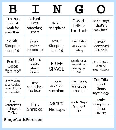 APO Fingerlakes Bingo