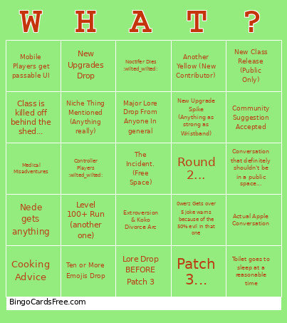 APPLECORE Bingo Card