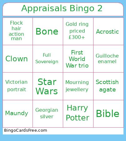Appraisals 2 Bingo Card