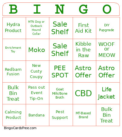 April Bingo Card